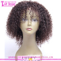 Cheap 100% Human Hair Afro Curly Virgin Indian hair Half Wigs